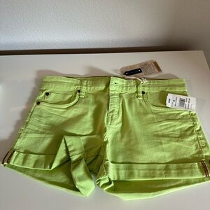 Sanctuary Lime Green Jean Shorts